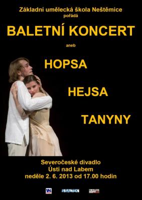 plak�t na Baletn� koncert aneb Hopsa hejsa tanyny