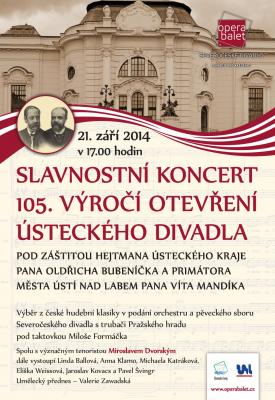 Plak�t k 105 v�ro�� otev�en� �steck�ho divadla